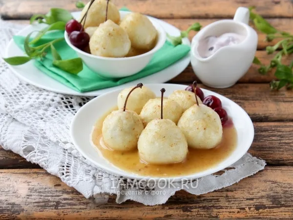 Фото блюда: Кнедлики с вишней