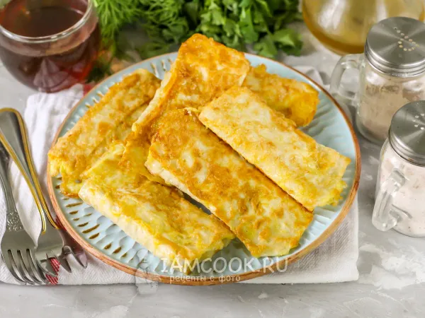 Фото блюда: Жареный лаваш с балыком и картофелем