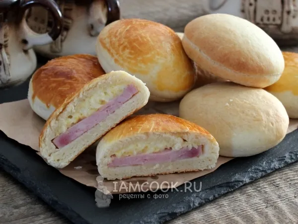 Фото блюда: Пирожки с ветчиной и сыром