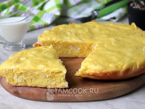 Фото блюда: Шарлотка с капустой в мультиварке