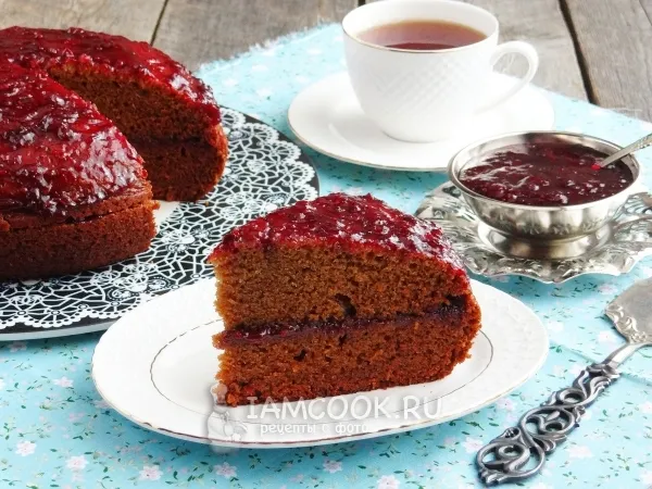 Фото блюда: Постная коврижка с вареньем