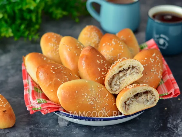 Фото блюда: Пирожки с рыбными консервами и рисом