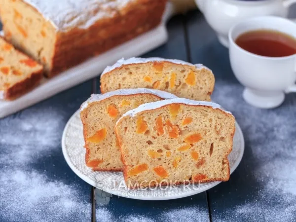 Фото блюда: Творожная запеканка с курагой