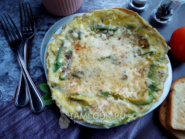 Фото блюда: Авокадо с яйцом на сковороде (на завтрак)