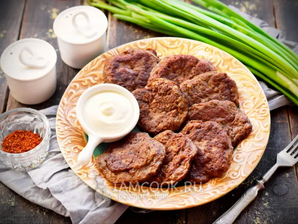 Фото блюда: Печеночные оладьи из куриной печени без яиц