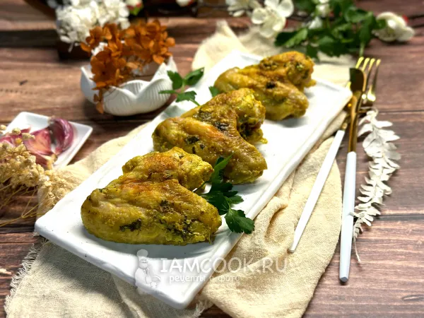 Фото блюда: Куриные крылышки с горчицей в духовке