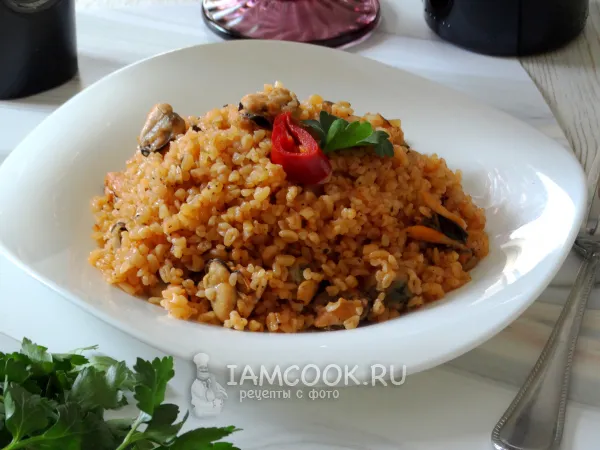 Фото блюда: Булгур с мидиями