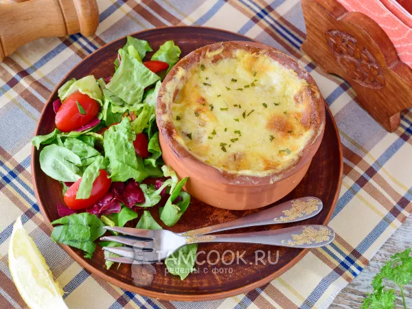 Фото блюда: Жульен с кальмарами и креветками