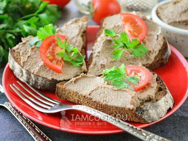 Фото блюда: Бутерброды с паштетом из печени