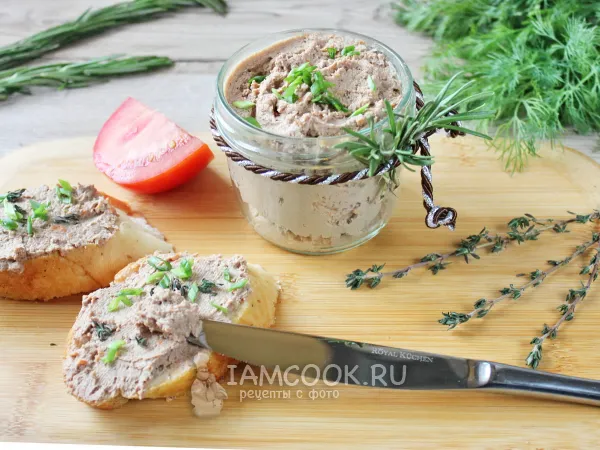 Фото блюда: Паштет из куриной печени с фасолью