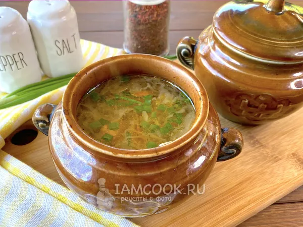 Фото блюда: Щи в горшочке в духовке