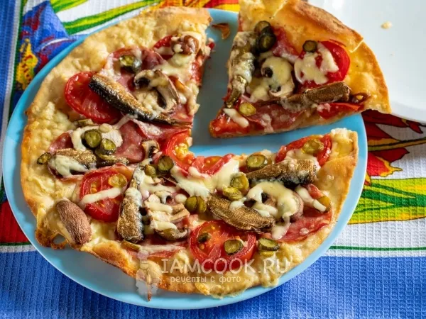 Фото блюда: Пицца со шпротами