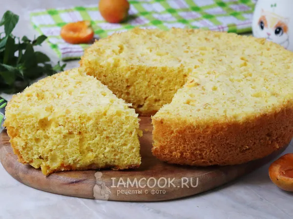 Фото блюда: Шарлотка с абрикосами в мультиварке