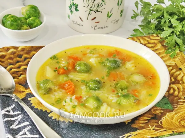 Фото блюда: Постный суп с брюссельской капустой