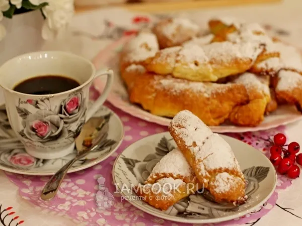 Фото блюда: Рогалики из творожного теста с мармеладом