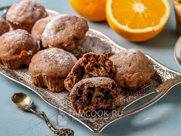 Фото блюда: Шоколадные маффины на апельсиновом соке