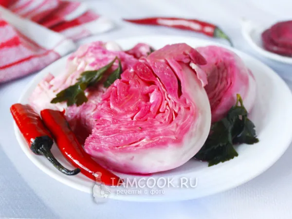 Фото блюда: Маринованная капуста со свеклой по-армянски