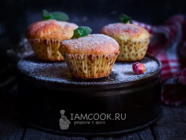 Фото блюда: Творожные кексы в силиконовых формочках