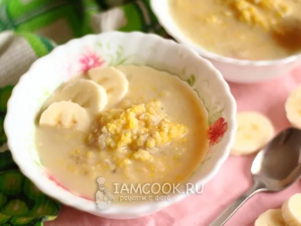 Фото блюда: Кукурузная каша с бананом