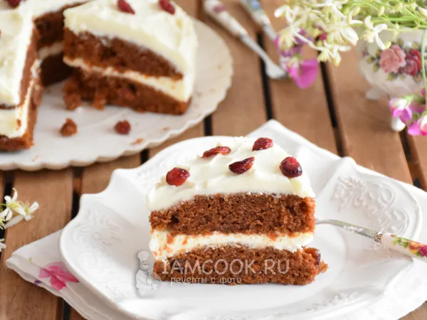 Фото блюда: Морковный торт с сырным кремом