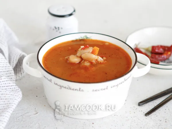 Фото блюда: Острый суп с фасолью