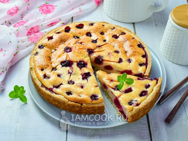 Фото блюда: Тарт с рикоттой и вишней