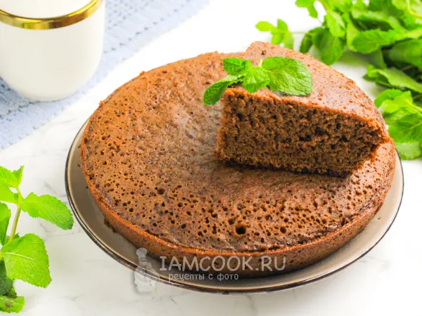 Фото блюда: Шоколадный пирог на сковороде