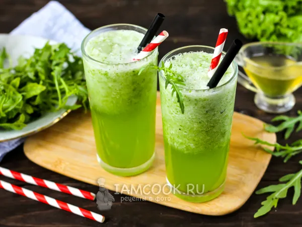 Фото блюда: Зелёный смузи с рукколой и огурцом