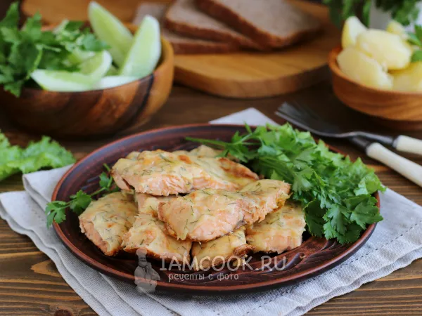 Фото блюда: Горбуша в кляре в духовке