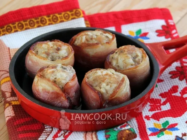 Фото блюда: Тефтели в духовке в беконе