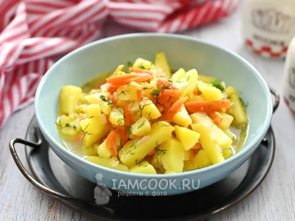 Фото блюда: Тушеная картошка на курином бульоне