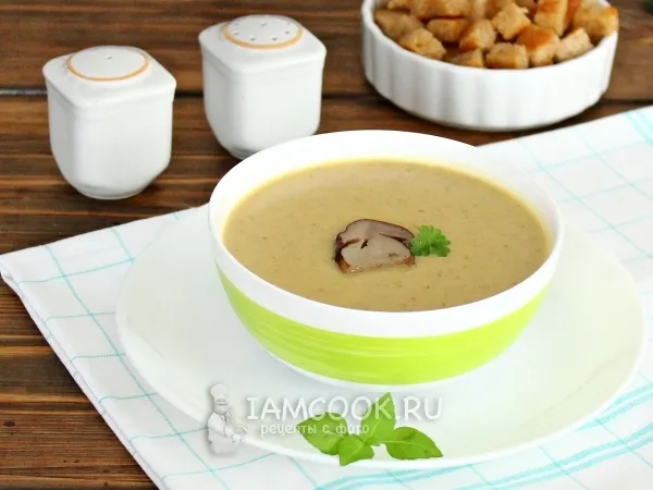 Фото блюда: Суп-пюре грибной с плавленным сыром