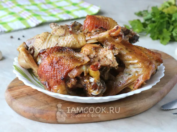 Фото блюда: Домашняя курица в банке в духовке