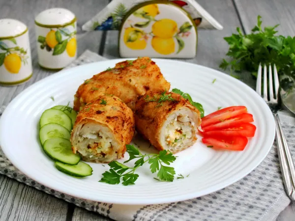 Фото блюда: Рыбные рулетики