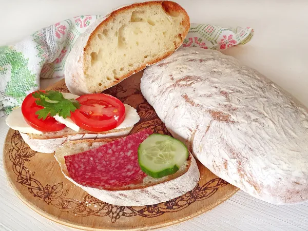 Фото блюда: Чиабатта без замеса