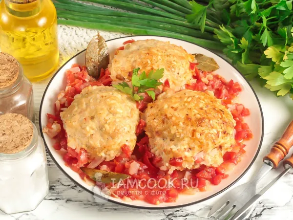 Фото блюда: Тефтели из индейки с рисом в духовке