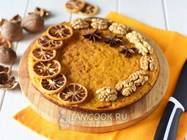 Фото блюда: Морковная запеканка на сковороде (без духовки)