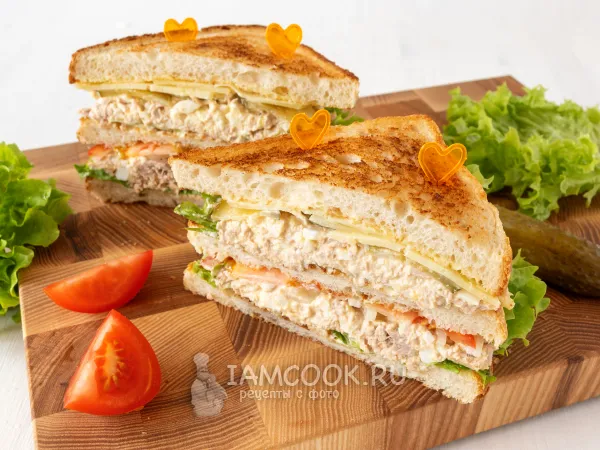 Фото блюда: Клаб сэндвич с тунцом