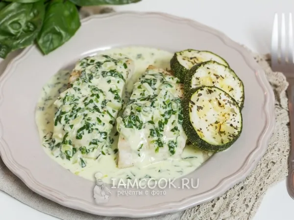 Фото блюда: Сливочно-шпинатный соус