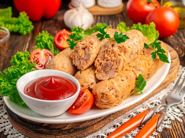 Фото блюда: Сосиски из индейки (домашние)