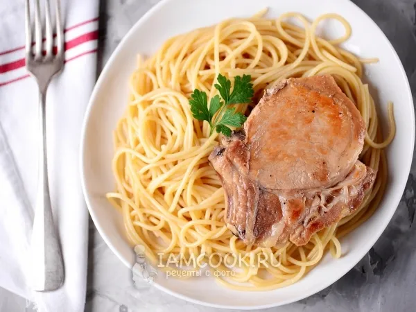 Фото блюда: Свиные антрекоты в фольге в духовке