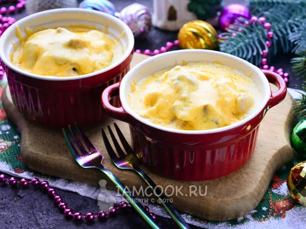 Фото блюда: Жульен с маринованными грибами