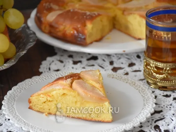 Фото блюда: Творожный пирог с грушами