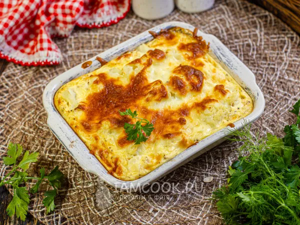 Фото блюда: Цветная капуста с курицей в аэрогриле