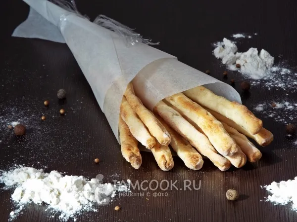 Фото блюда: Хлебные палочки с луком