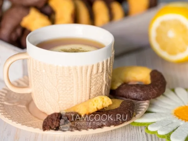 Фото блюда: Двухцветное печенье (песочное)