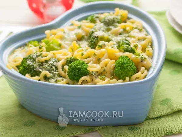 Фото блюда: Запеканка из макарон с брокколи