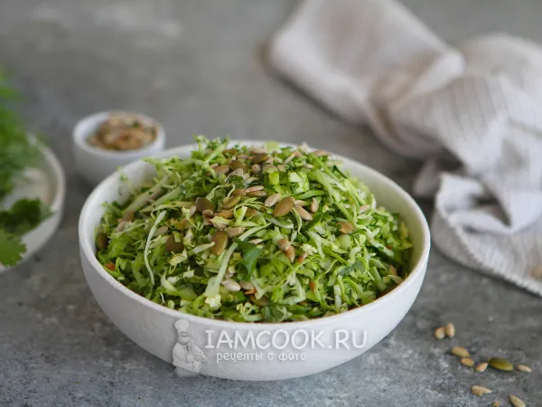 Фото блюда: Постный салат из свежей капусты