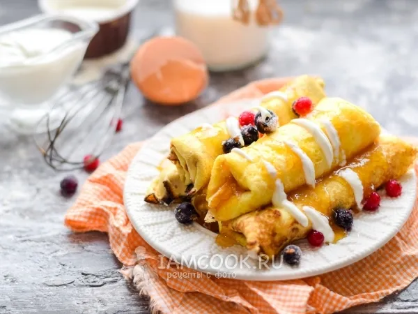 Фото блюда: Яичные блинчики с начинкой