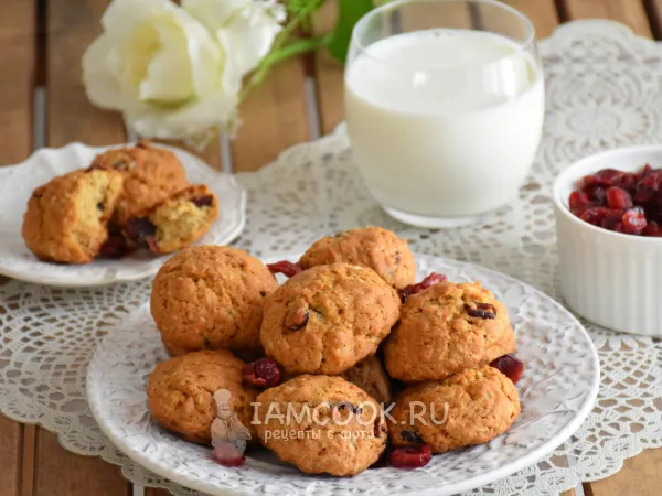 Фото блюда: Овсяное печенье с клюквой